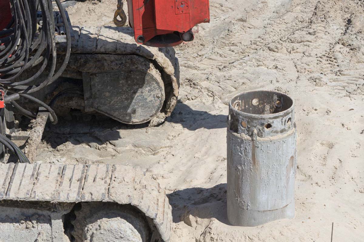 temporary casing drilling for bored pile