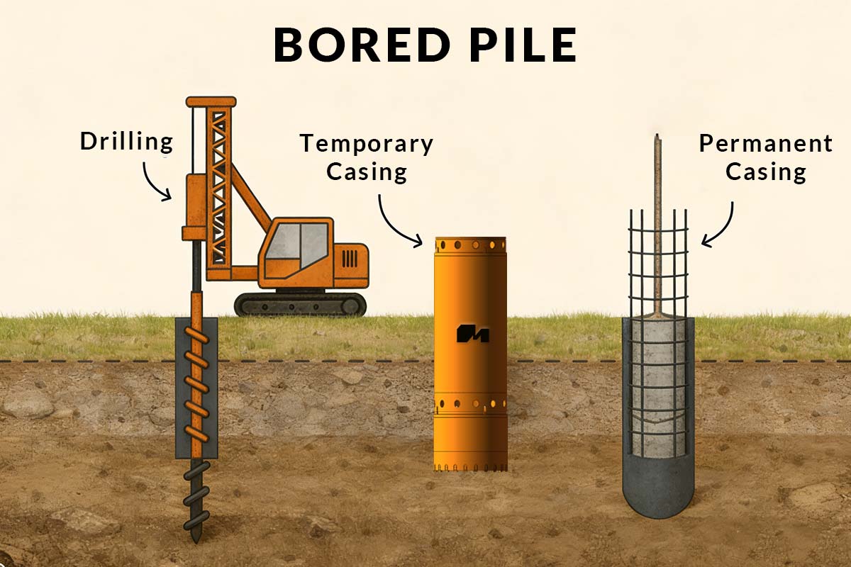 Temporary vs Permanent Casing in Bored Piling: How to Choose?