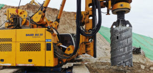 rock core barrel drilling in granite piling